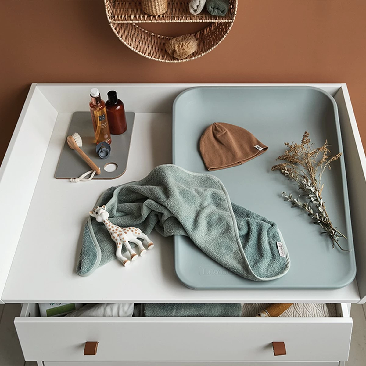 Leander Matty Verschoonkussen / Aankleedkussen - Sage Green - Afbeelding 13