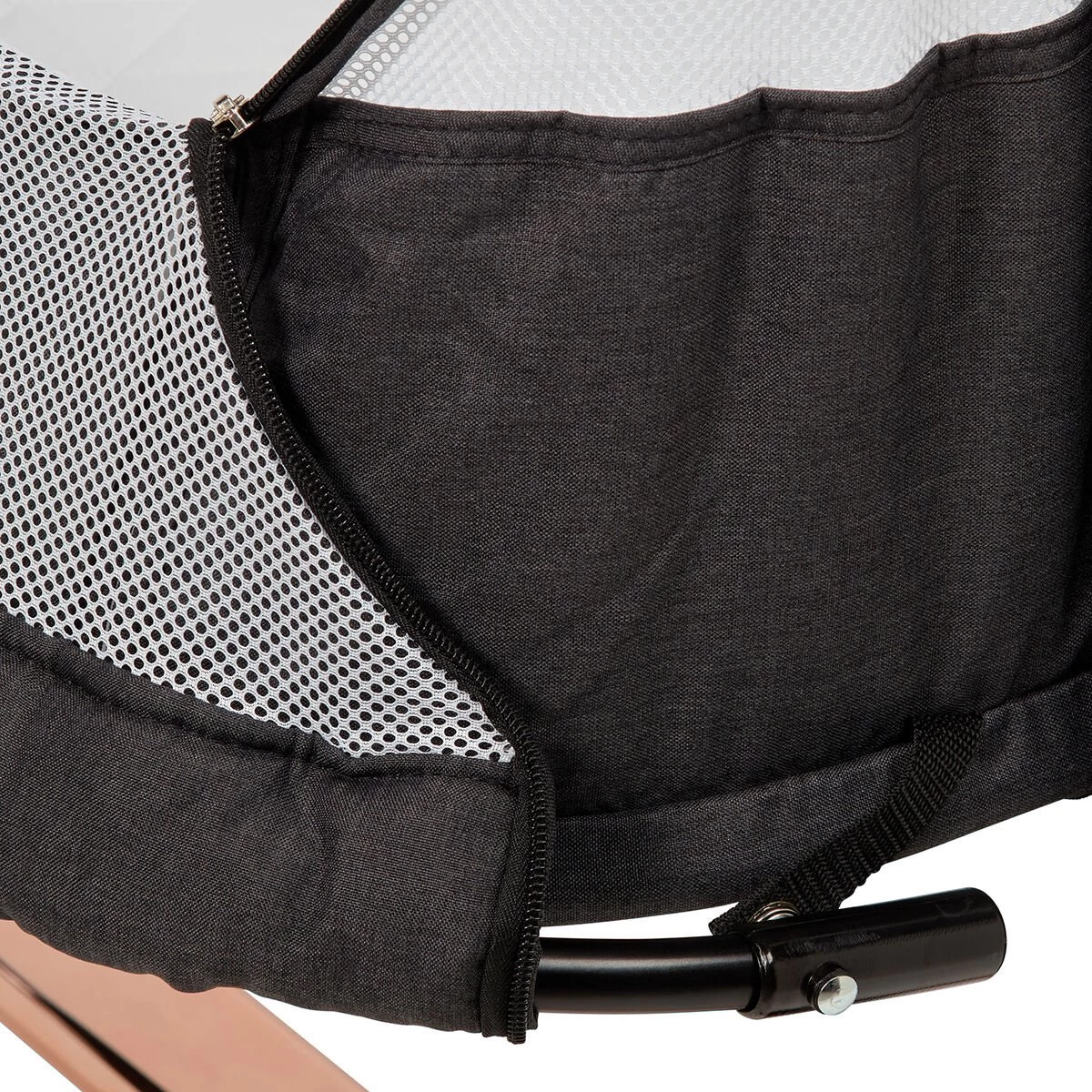 BabyGO Co Sleeper - Aanschuifwieg Met Schommelfuntie - Vivaldi - Goud-Zwart - Afbeelding 3