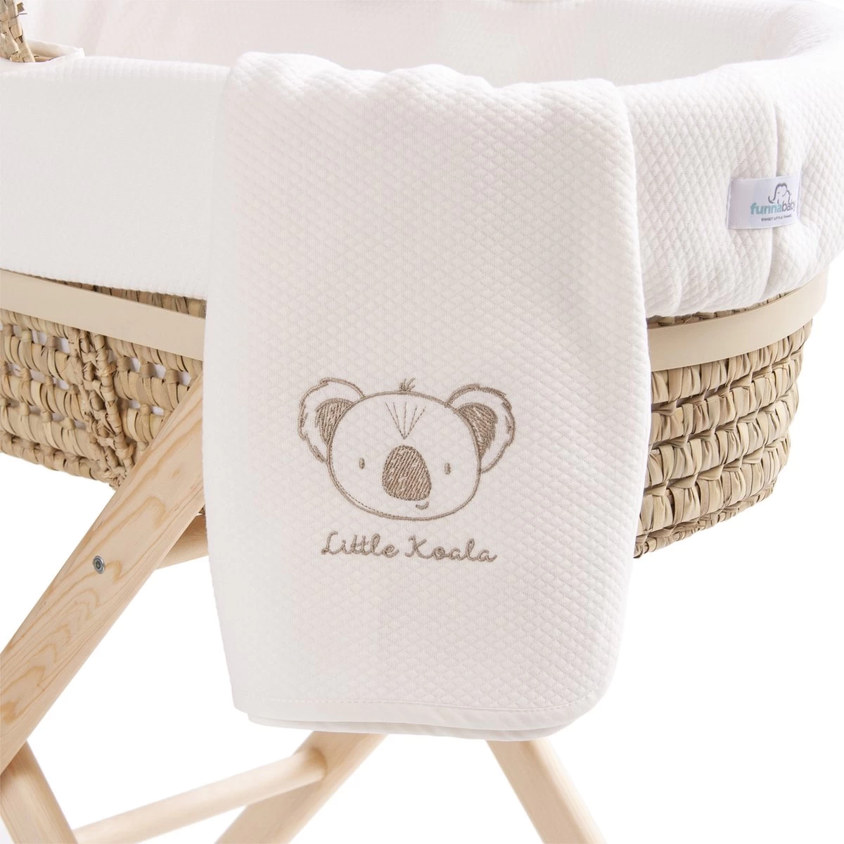 Mozes Wieg | Mozes Basket Ecru Incl. Standaard En Bekleding - Afbeelding 2