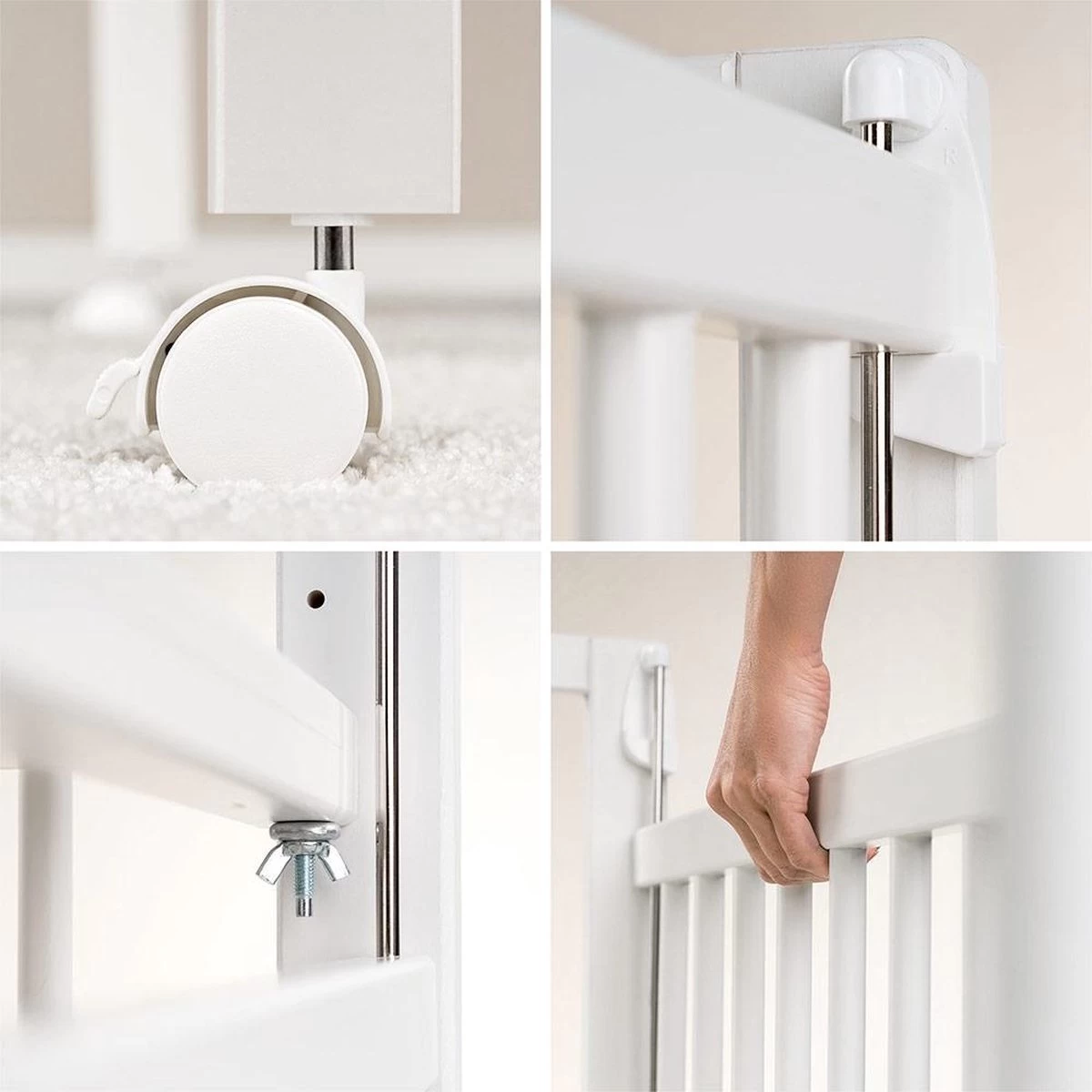 Fillikid Vario Co-Sleeper En Wieg 90 X 40 Cm - Massief Hout - Wit - Afbeelding 5