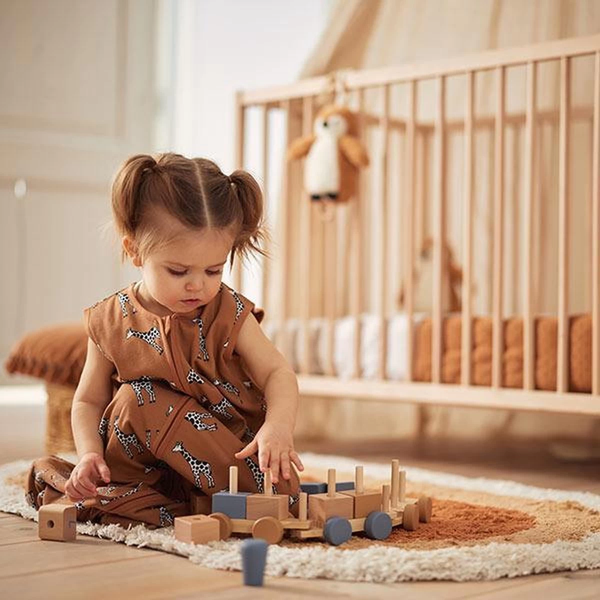 Jollein Baby Slaapzak Jersey 70cm Giraffe - Caramel - Afbeelding 10