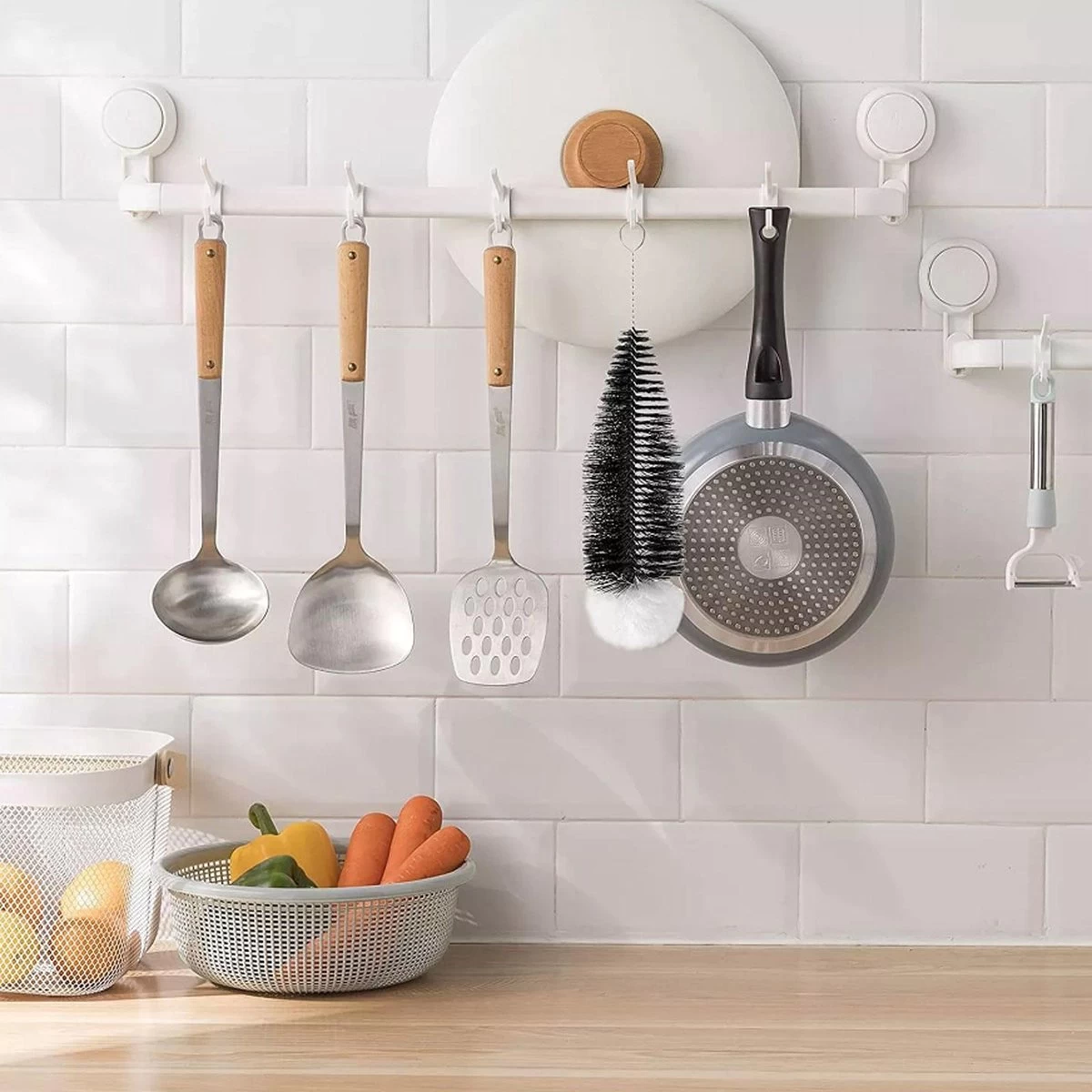 Merkloos Flessenborstel 2-pack Geschikt Voor Sodastream Flessen – Vaatwasbestendig Flessenreiniger Schoonmaakborstel - Flessenrager Flesborstel Borstel - Afbeelding 3