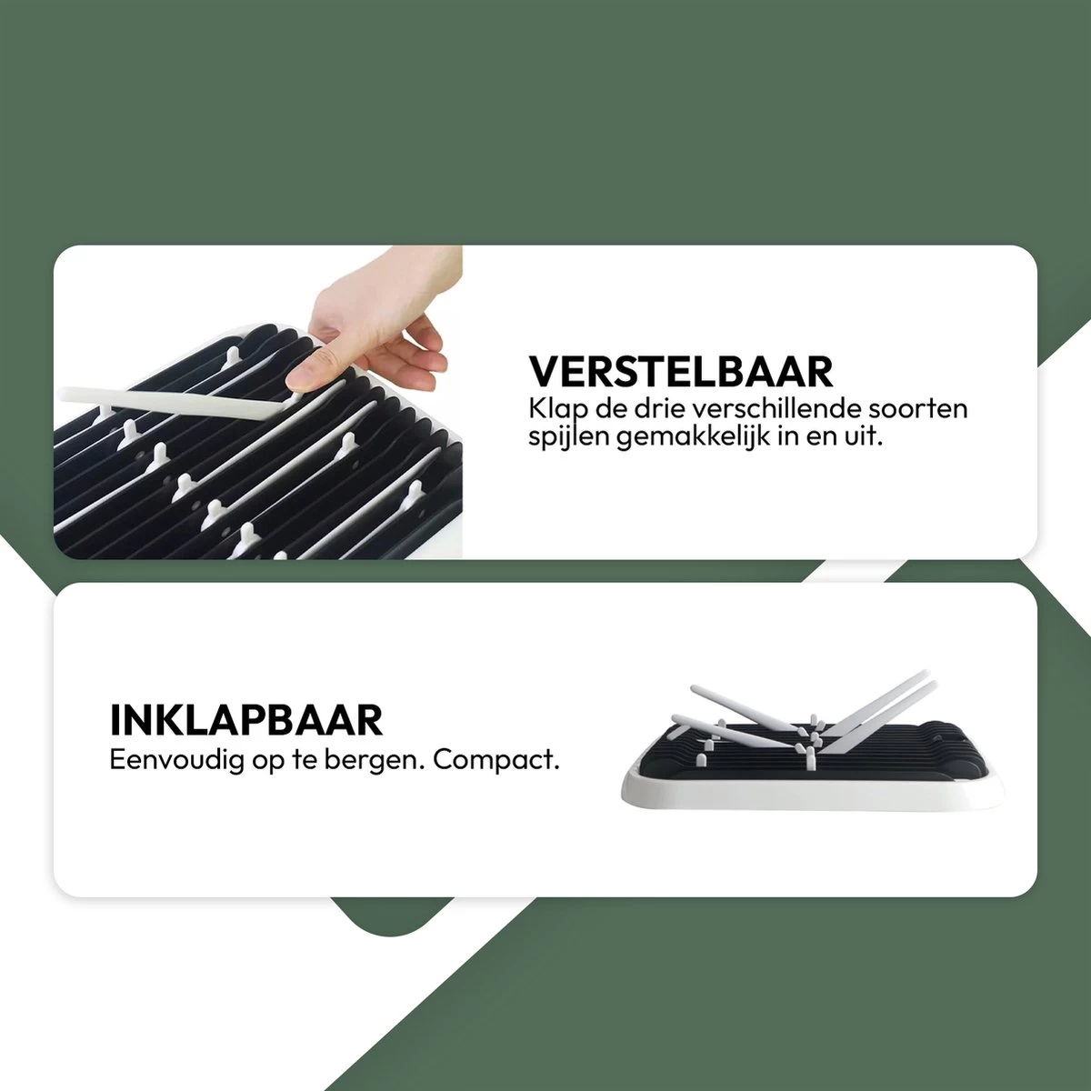 STACK Flessen Droogrek Met Flessenborstel | Zwart - Geschikt Voor Flessen En Doppen - Droogrek Voor Flessen - Baby Flessenrek - Afdruiprek Baby - Drying Rack - Babyfles Droogrek - Afdruiprek Fles Met Lekbak - Afdruiprek - Babyflessen - Flessenrek - Afbeelding 5