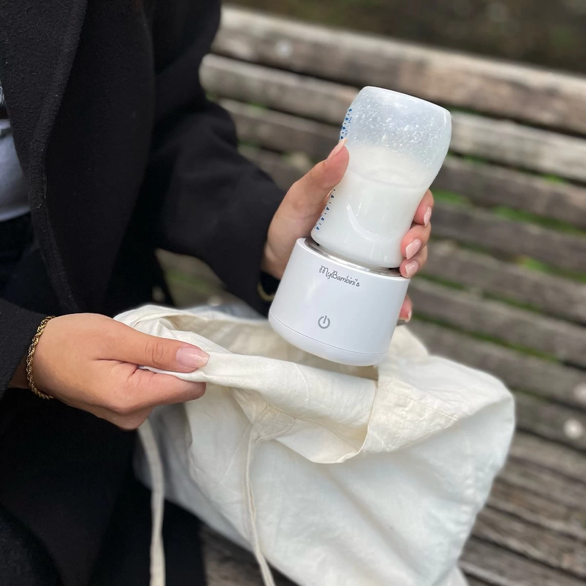 MyBambini's Bottle Warmer Pro™ - Draagbare Baby Flessenwarmer Voor Onderweg - Blauw - Geschikt Voor Dr. Brown's (brede Hals), Suavinex & J Bimbi - Afbeelding 8