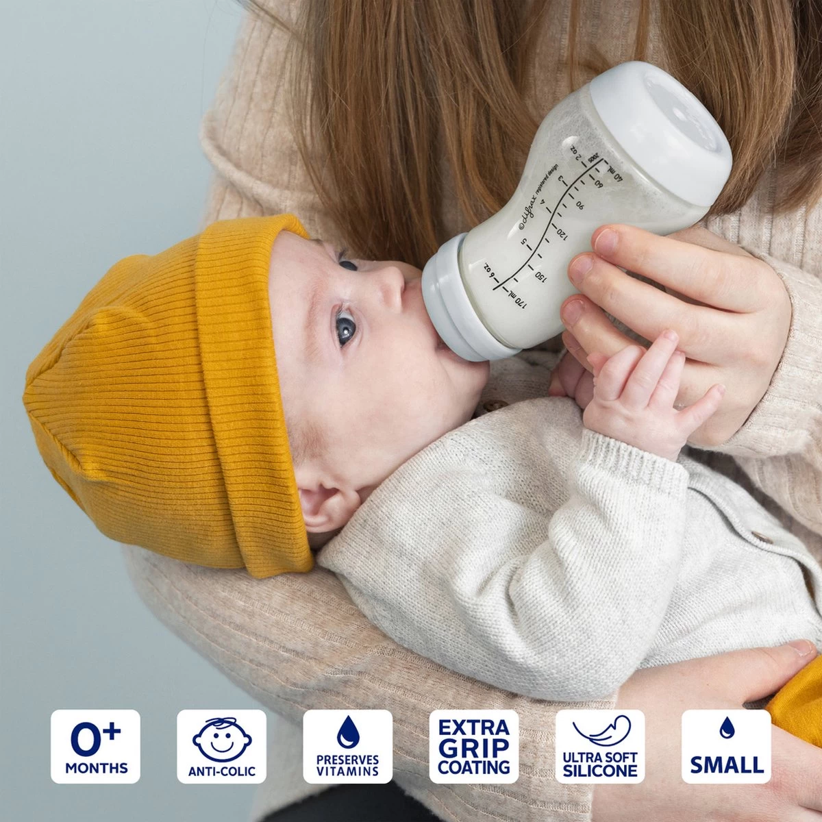 Difrax Babyfles 170 Ml Natural - Anti-Colic - Lichtblauw - 2 Stuks - Afbeelding 5