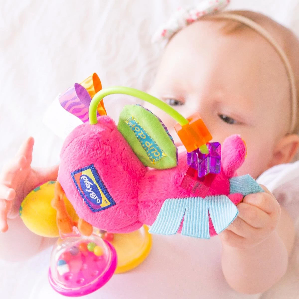 Playgro Clip Clop Rammelaar - Roze - Activiteitenspeeltje - Kraamkado - Afbeelding 4