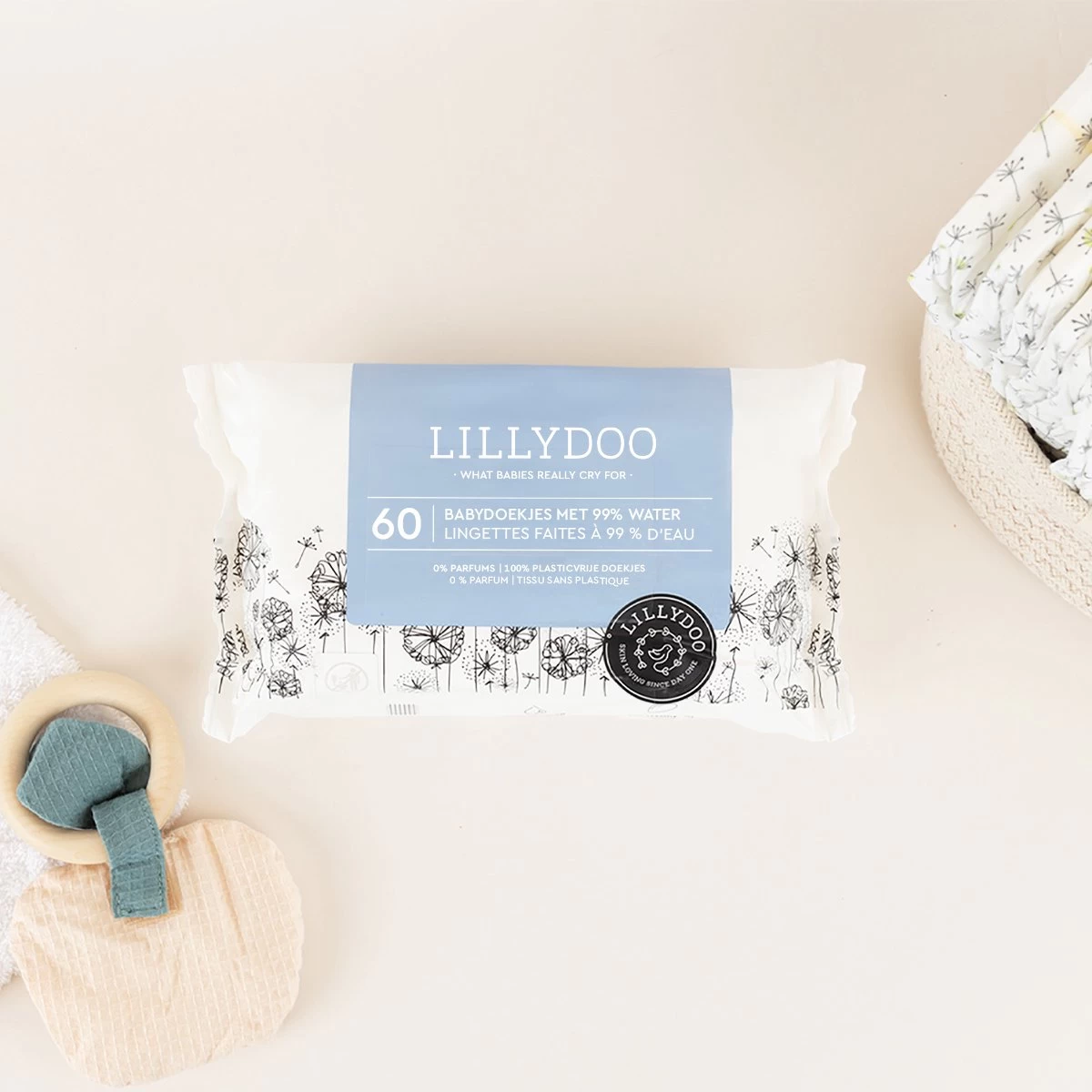 LILLYDOO Babydoekjes Met 99% Water - 1440 Billendoekjes (24x60) 100% Vrij Van Plastic En Parfum - Afbeelding 5