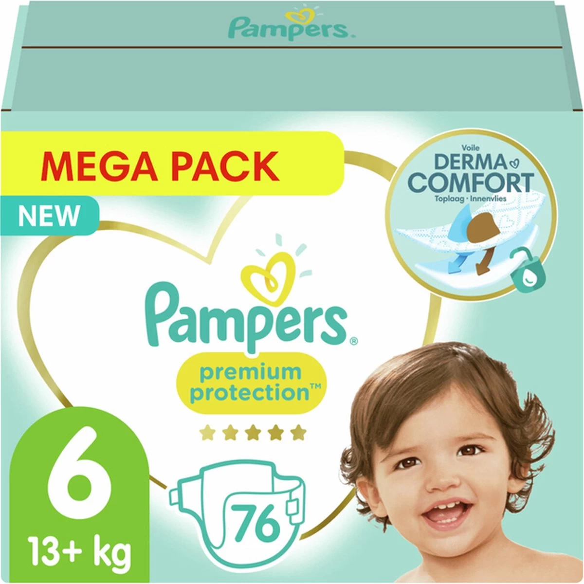 Pampers® Pampers - Premium Protection - Maat 6 - Mega Pack - 76 Luiers