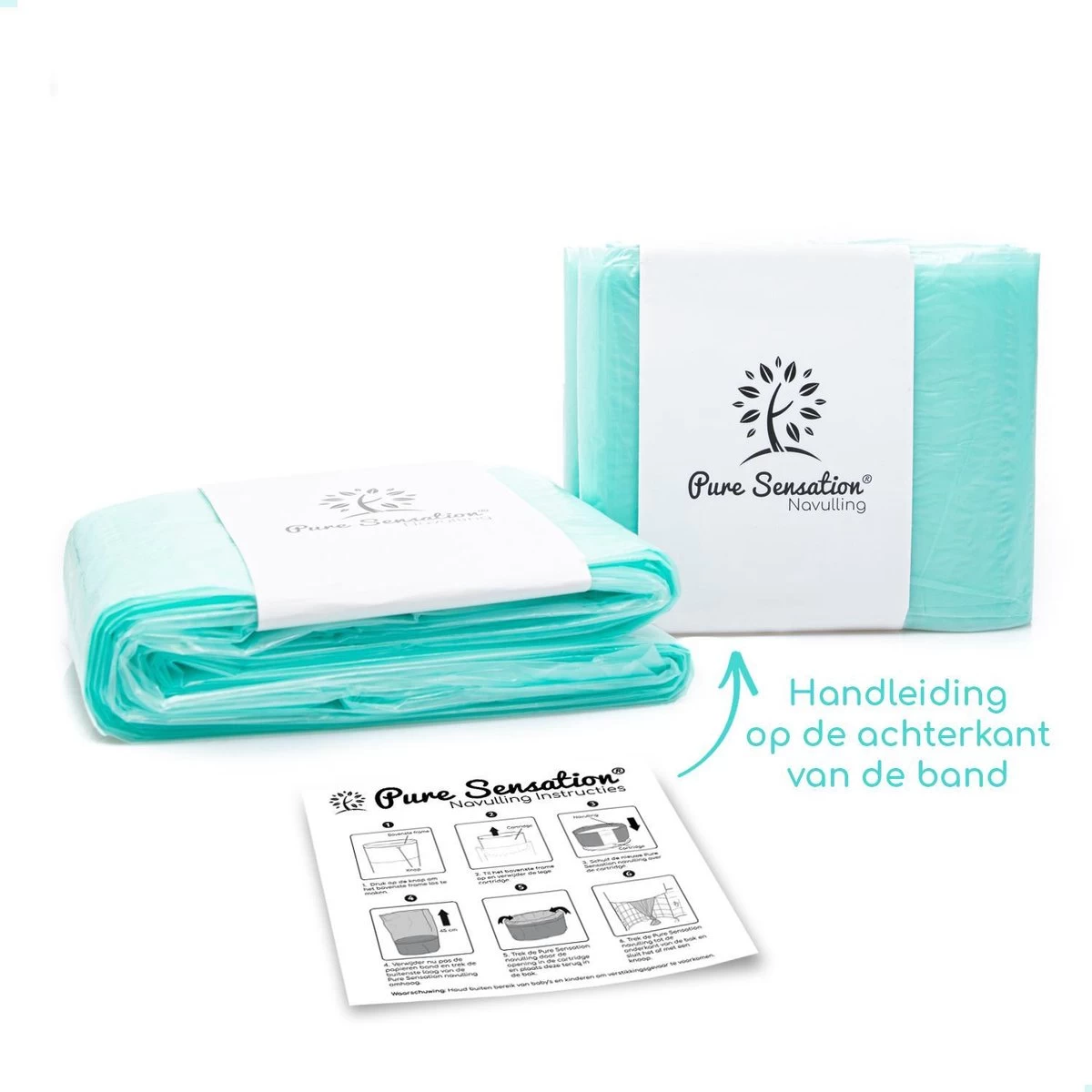 Pure Sensation® Luieremmer Navulling - 5 Stuks - Geschikt Voor Korbell - Inclusief Extra Luier Etui - Navullingen 15/16 Liter - Luieremmer Zakken - Luieremmernavullingen - Luieremmers - Korbell Luieremmer – Luierzakjes Wegwerp - Korbell Navulling - Afbeelding 4