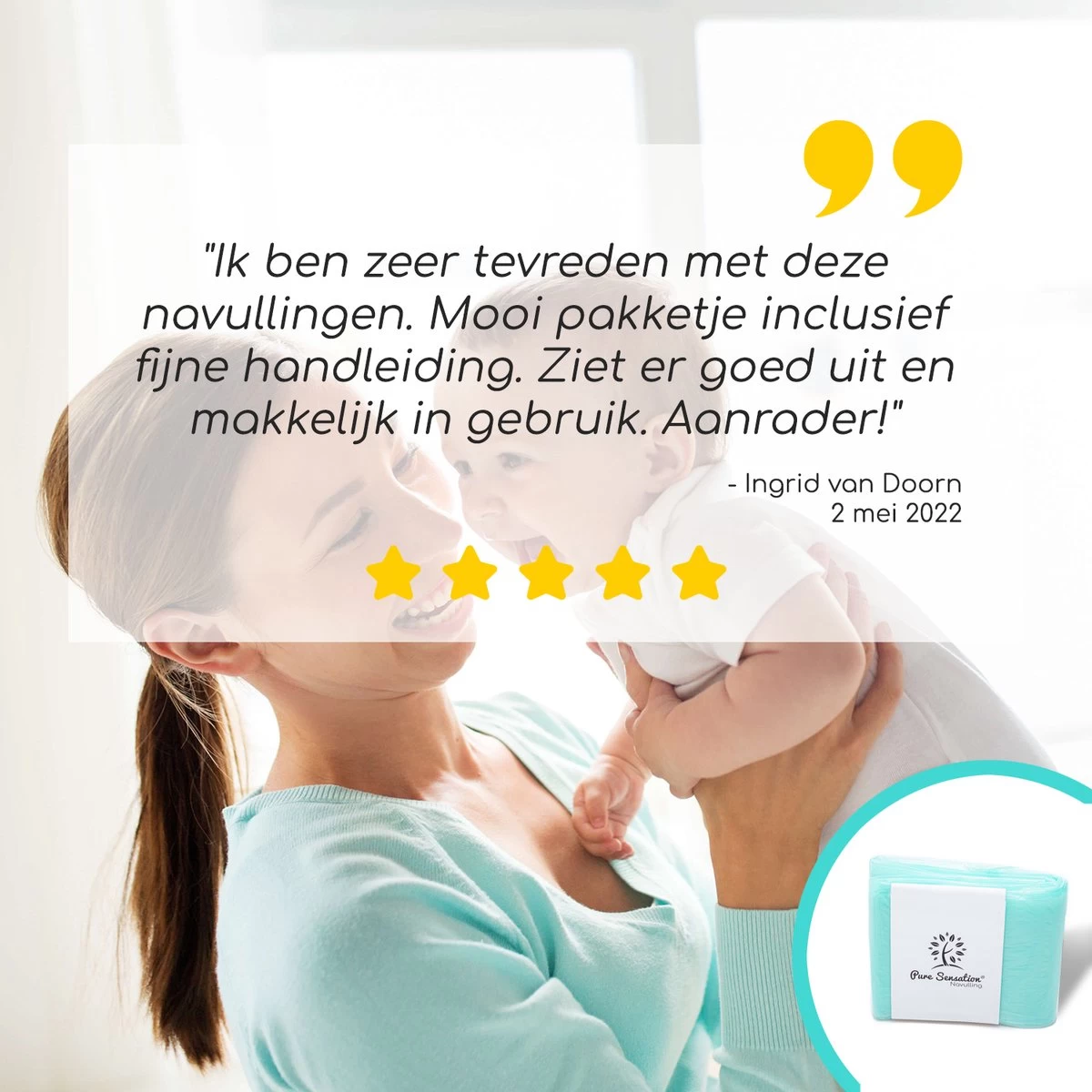 Pure Sensation® Luieremmer Navulling - 5 Stuks - Geschikt Voor Korbell - Inclusief Extra Luier Etui - Navullingen 15/16 Liter - Luieremmer Zakken - Luieremmernavullingen - Luieremmers - Korbell Luieremmer – Luierzakjes Wegwerp - Korbell Navulling - Afbeelding 10