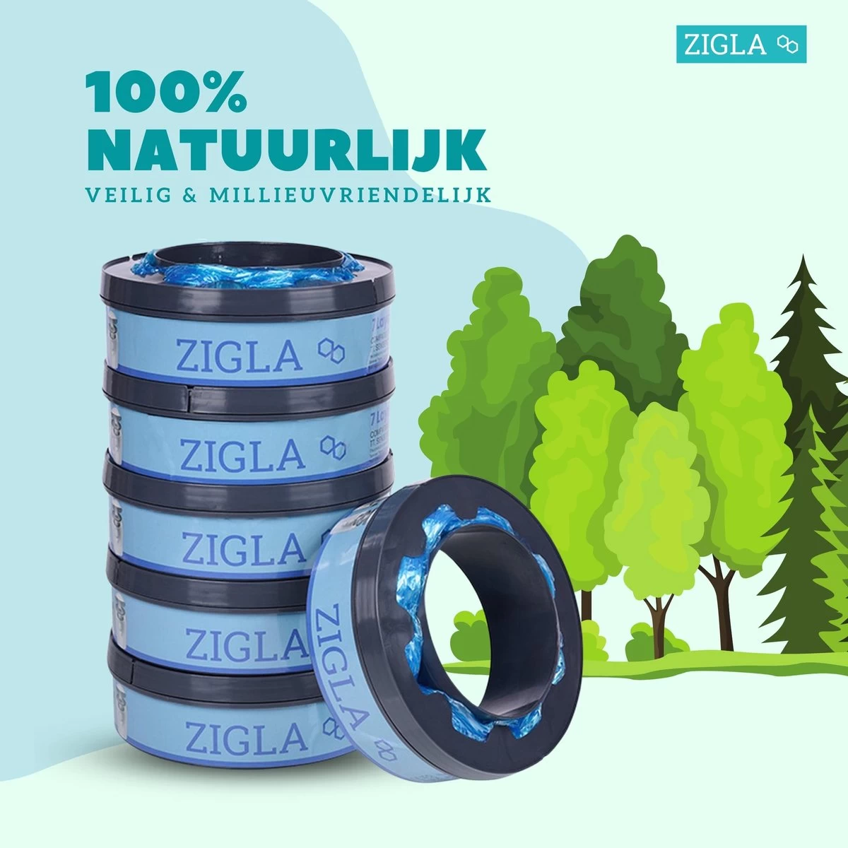 Zigla – 6x Luieremmer Navulling – Navulcassette - Geschikt Voor Tommee Tippee Sangenic Tec - Afbeelding 9