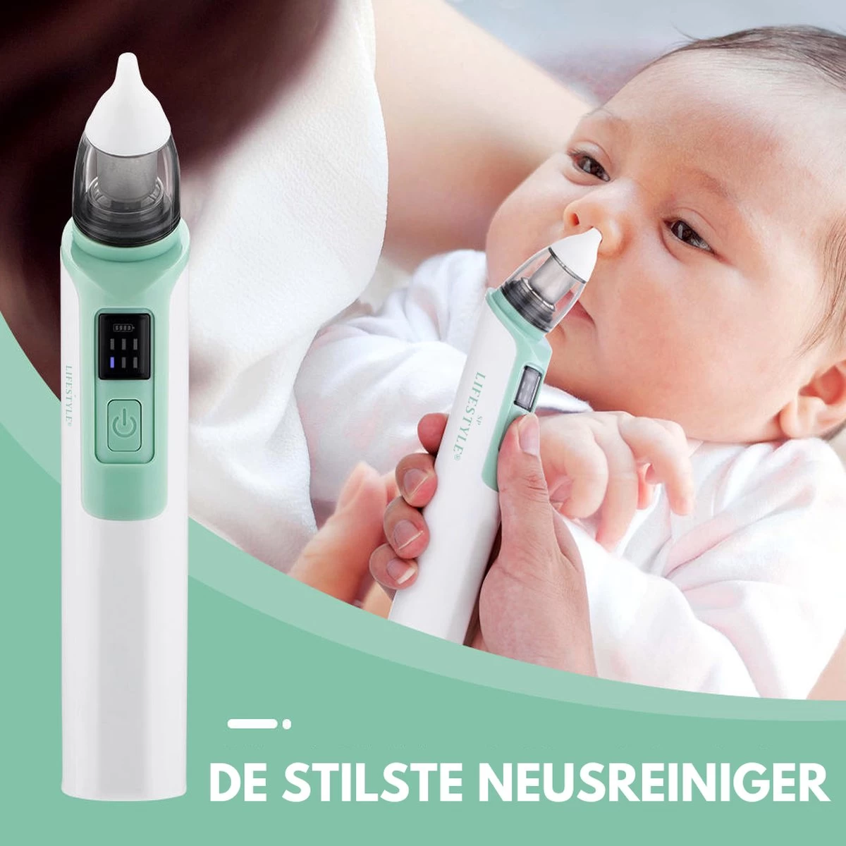 SP Lifestyle ® Neusreiniger Baby - Elektrische Neuszuiger Met USB - Snoetenpoetsers - Snotzuiger Baby - 6 Verschillende Standen - Afbeelding 6