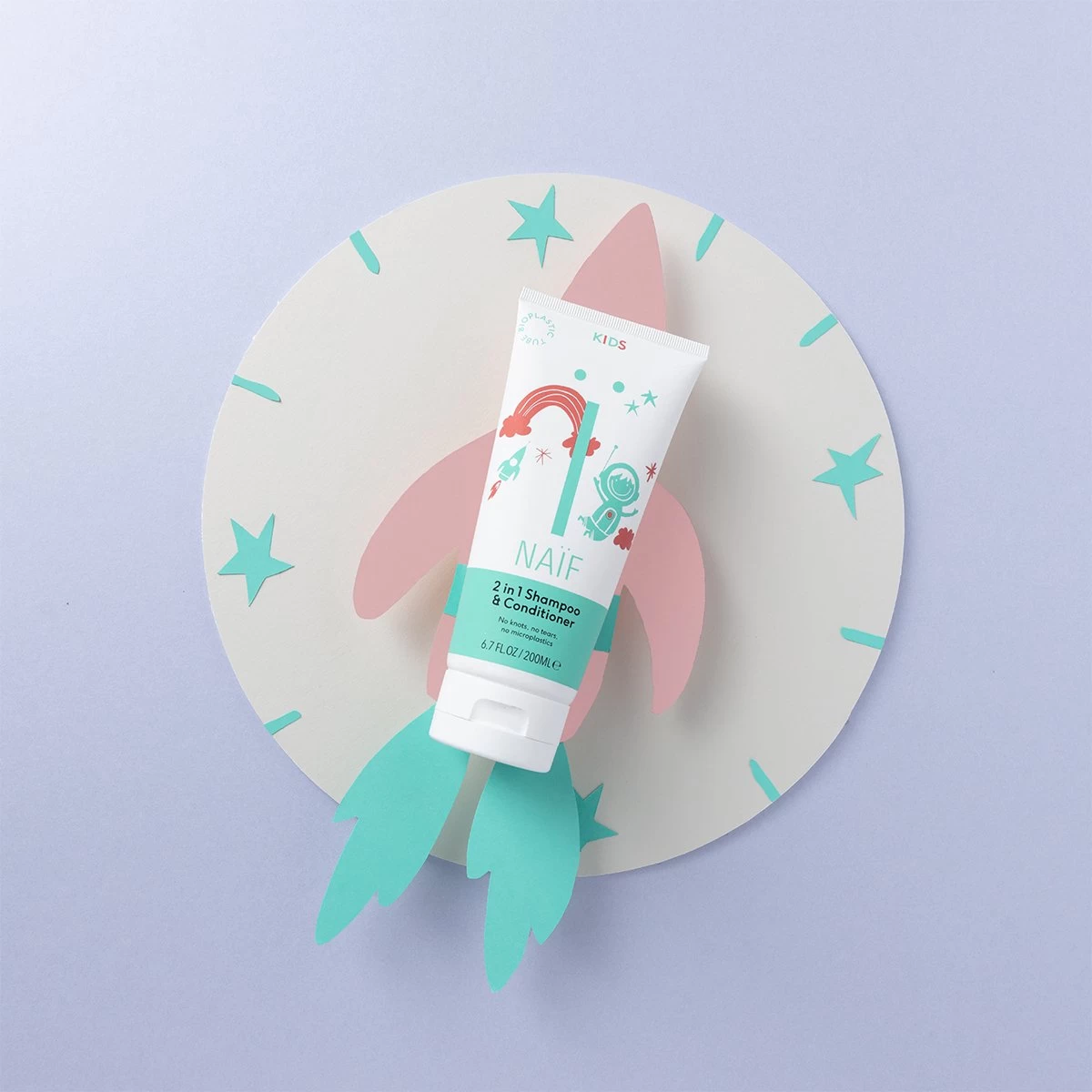 Naïf 2 In 1 Shampoo & Conditioner - Kids - 200ml - Met Natuurlijke Ingrediënten - Afbeelding 2