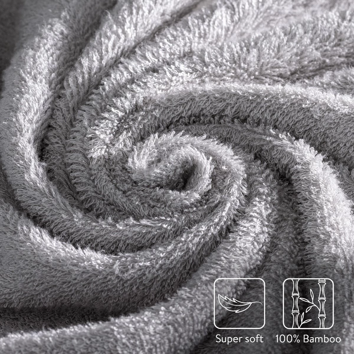 Navaris Badcape Met Capuchon Voor Baby - Set Met Badcape En Washandje - 100% Bamboe - Voor Baby's Van 0-12 Maanden - Oeko-tex Gecertificeerd - Koala - Afbeelding 4