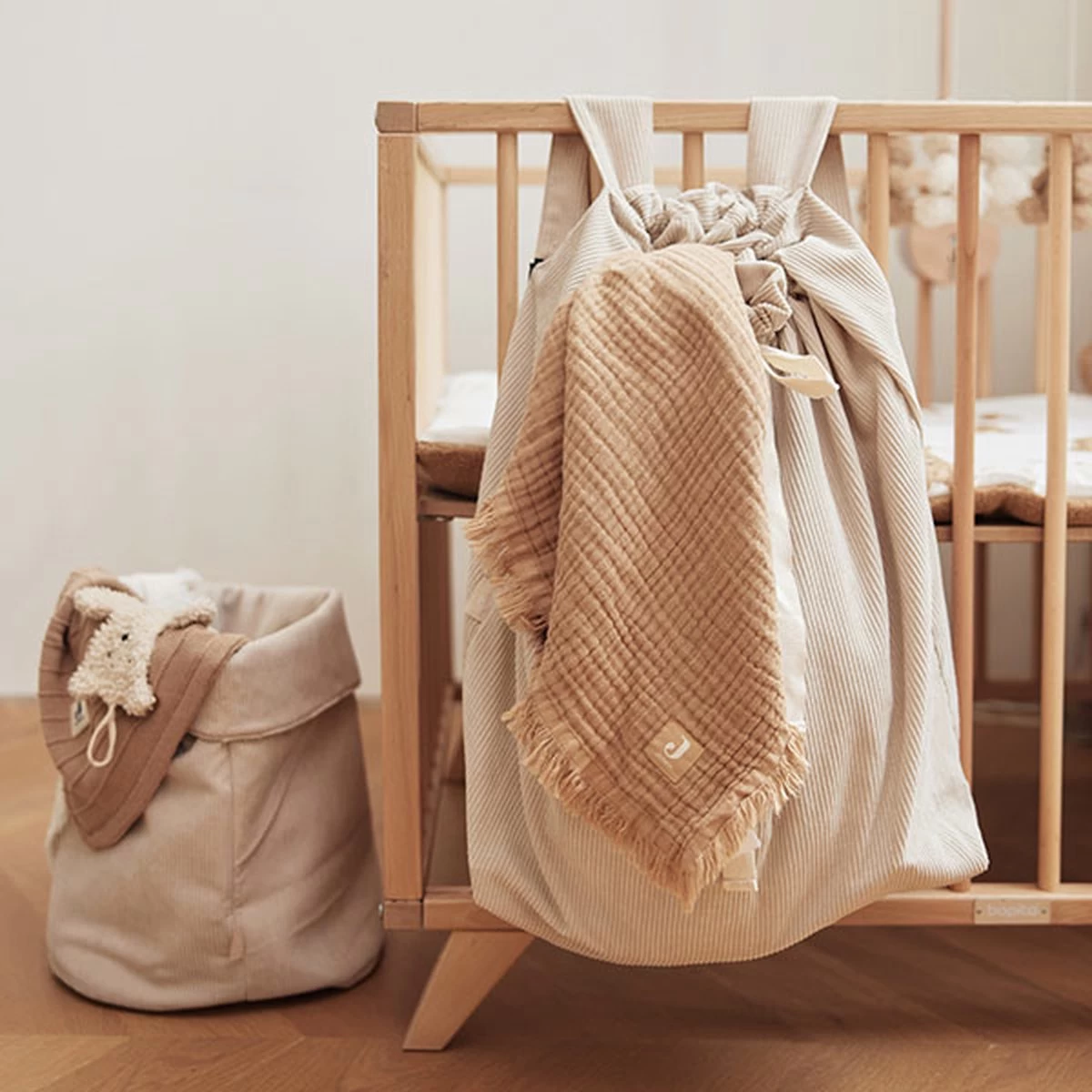 Jollein Hydrofiele Doek Large 115x115cm Sun - Biscuit - GOTS - Afbeelding 5