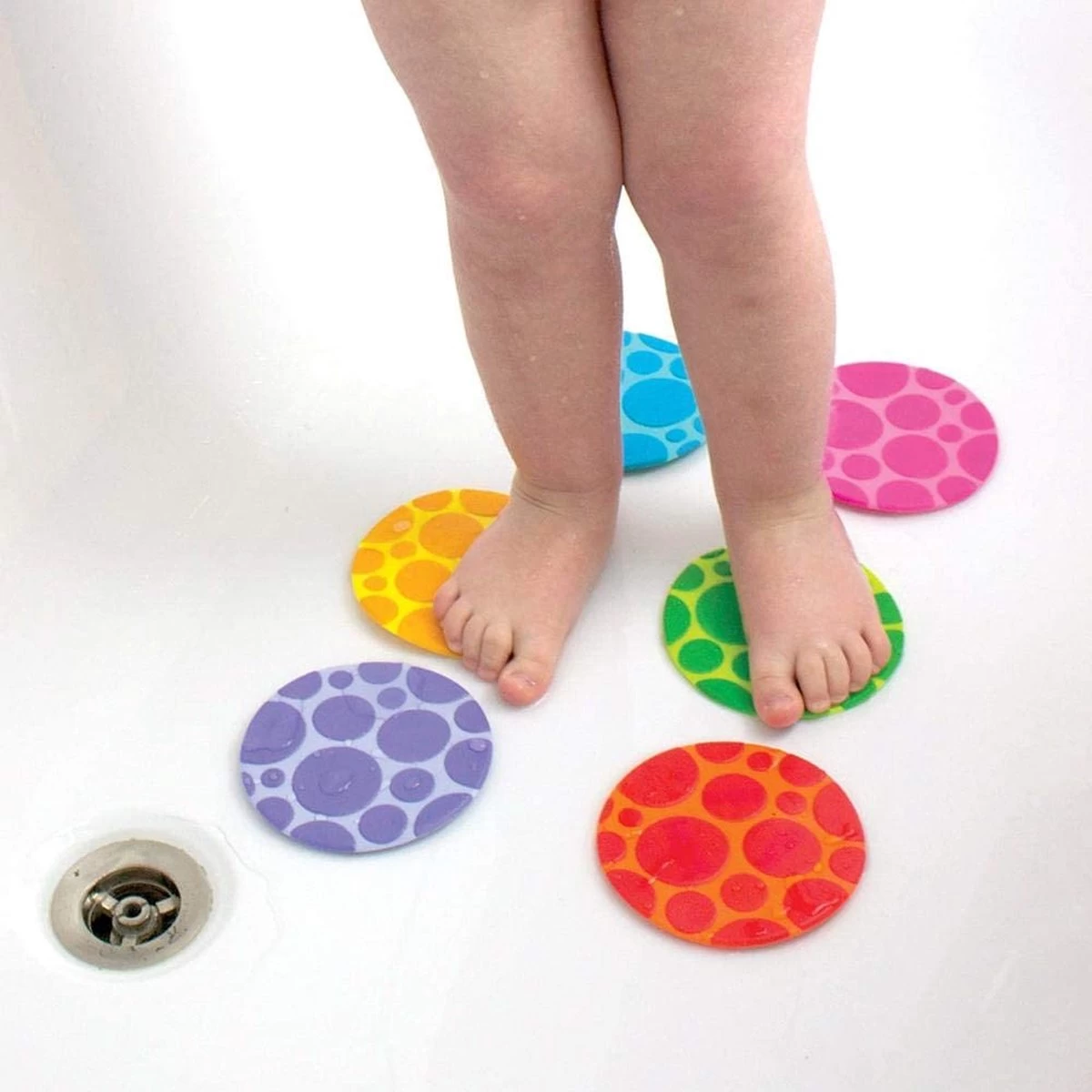 Munchkin Grippy Dots Anti-Slip Badmat Stippen - 6 Stuks - Diverse Kleuren - Afbeelding 4
