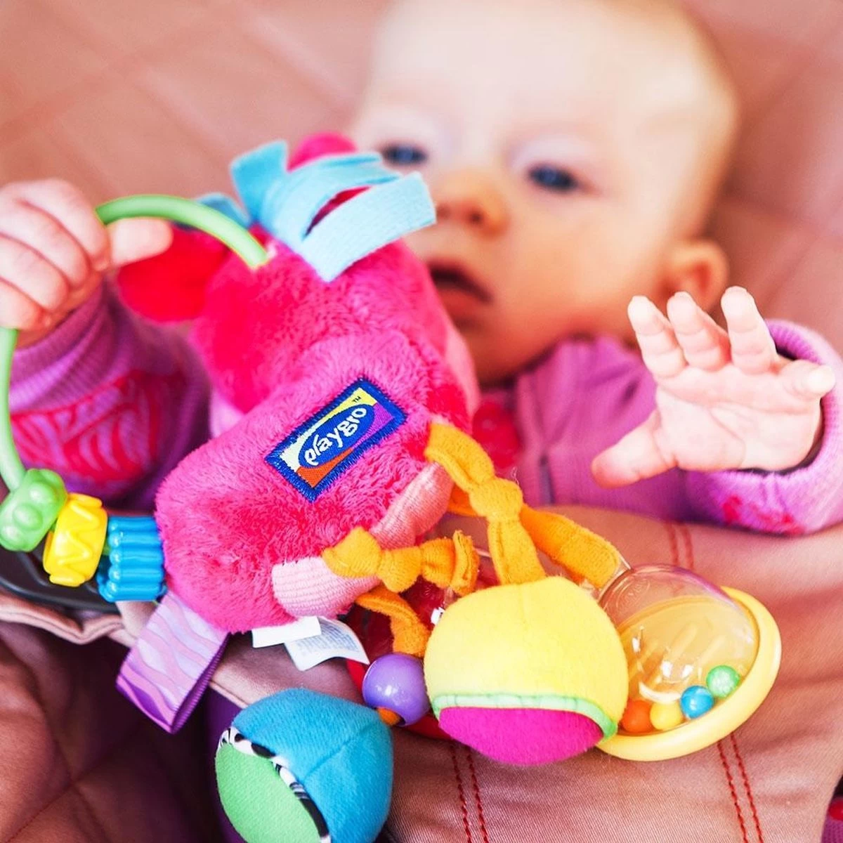 Playgro Clip Clop Rammelaar - Roze - Activiteitenspeeltje - Kraamkado - Afbeelding 13