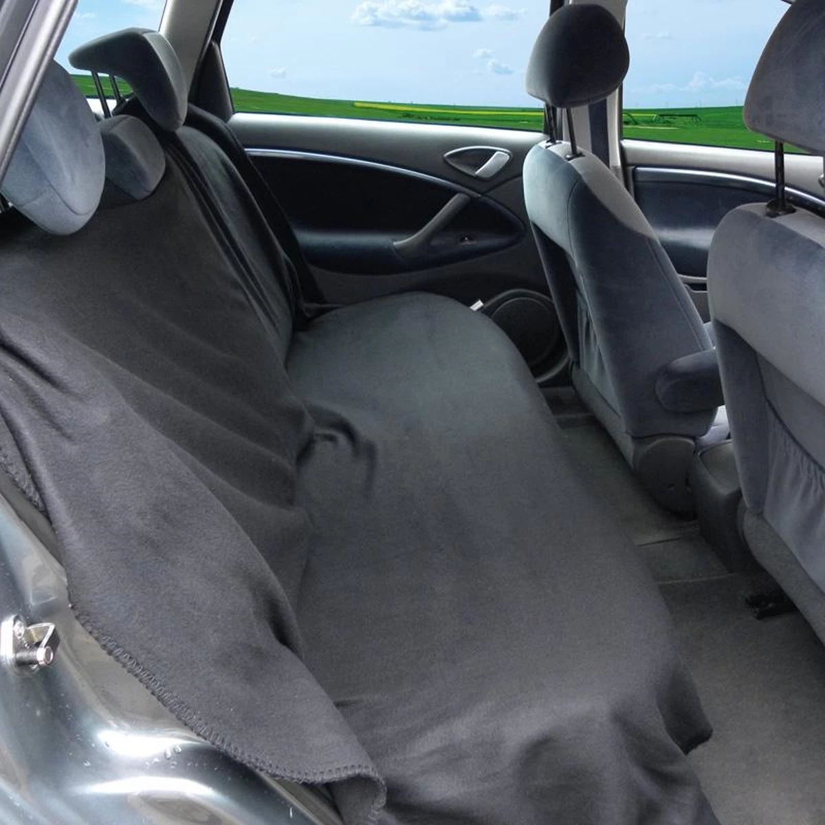 Carpoint Fleece Deken Zwart - Afbeelding 2