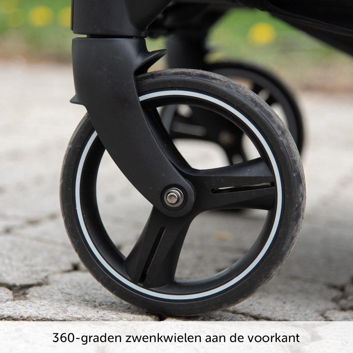 ABC Design Duo Kinderwagen Twin Circle Line - Inclusief Regenhoes - Woven Graphite - Afbeelding 9