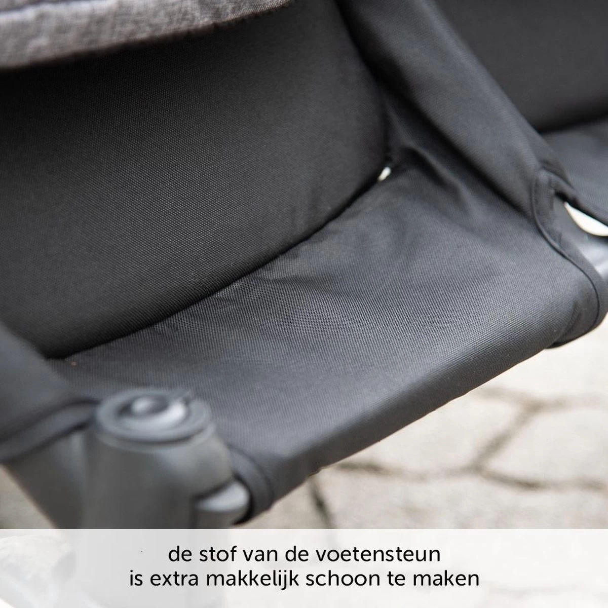 ABC Design Duo Kinderwagen Twin Circle Line - Inclusief Regenhoes - Woven Graphite - Afbeelding 13