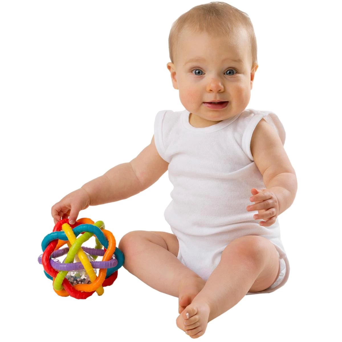 Playgro Buigbare Bendy Ball - Grijp- En Bijtspeelgoed - Incl Rammelaar - Activiteitenbal - Afbeelding 3