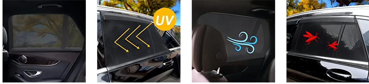 Merkloos Zonwering Voor In De Auto Universele Zonneklep Voor Zijruiten Auto - Afbeelding 3