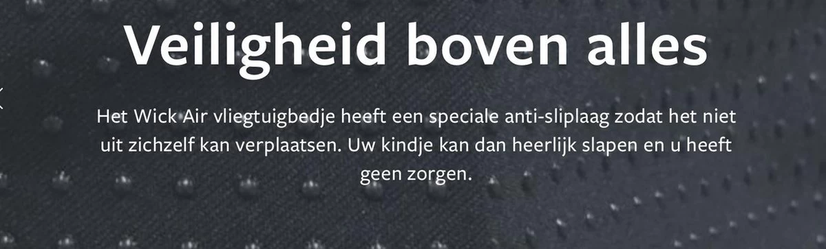 Wick Wings Antislip Overtrek Voor Vliegtuigbedjes Of Voetensteun - Afbeelding 3