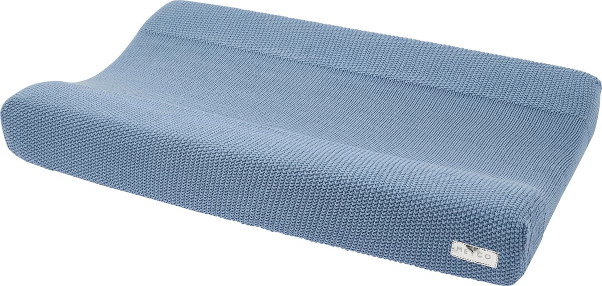 Meyco Biologische Aankleedkussenhoes Mini Relief - Denim - 50x70 Cm