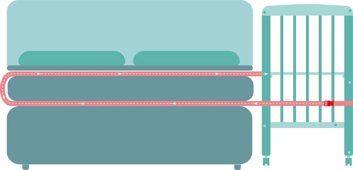 Wieg - Co-sleeper XL - 2 In 1 - 90 X 45 Cm - Incl. Matras - Massief Beukenhout – Nino - Fillikid - Afbeelding 11