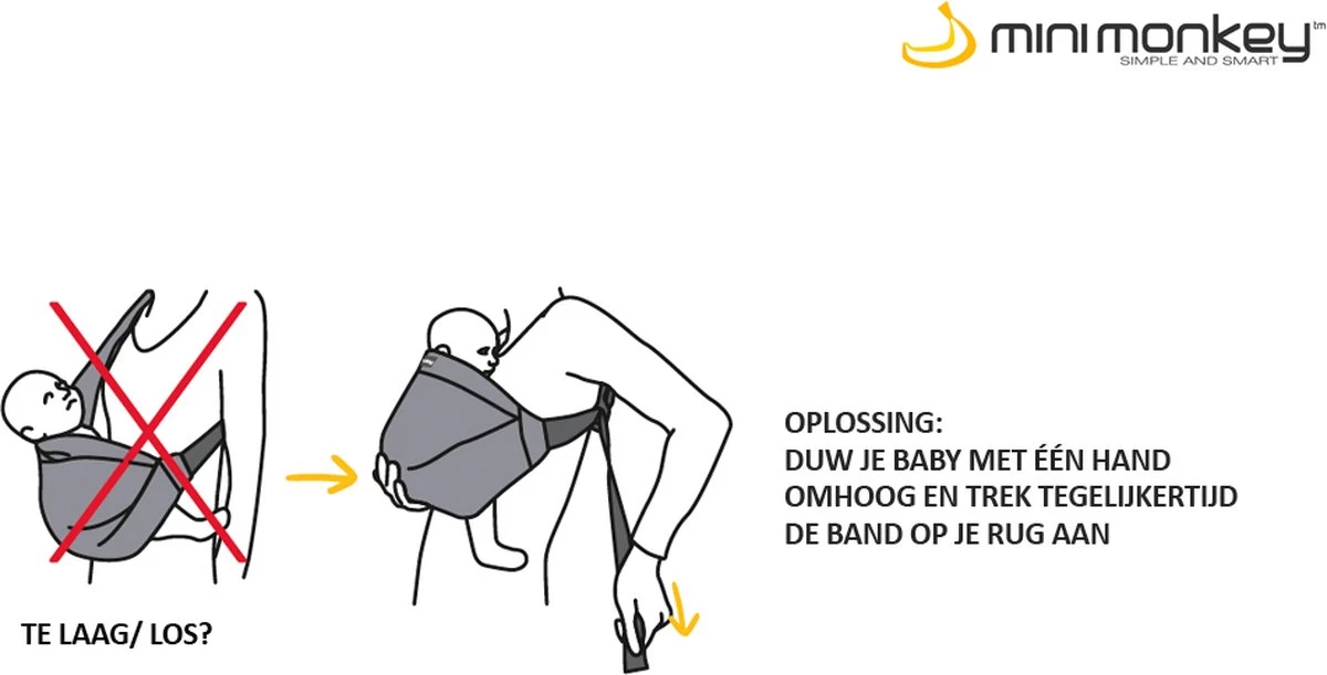 Minimonkey Mini Sling Draagzak - Zwart - Afbeelding 10
