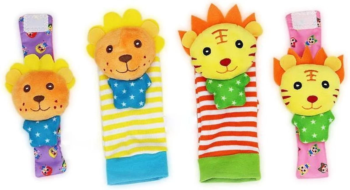 Baby Rammelaar | Baby Rammelaar Sokjes En Rammelaar Armbanden|4-delig Rammelaar Set|Pols- En Voetrammelaar Set| 0 T/m 24 Maanden | Babyarmband | Babysokken | Babykleding|Pasgeboren Baby| Baby Gift Set