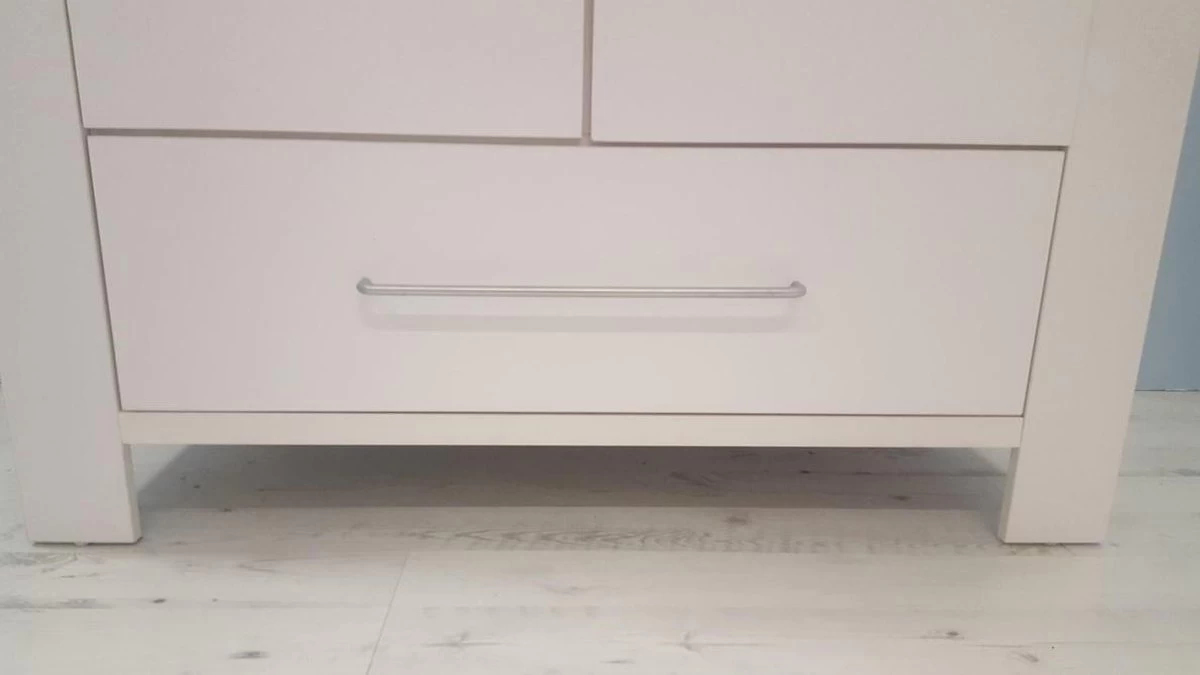 Cabino Noël Baby Kledingkast / 2 Deurskast Met Lade - Wit - Afbeelding 3