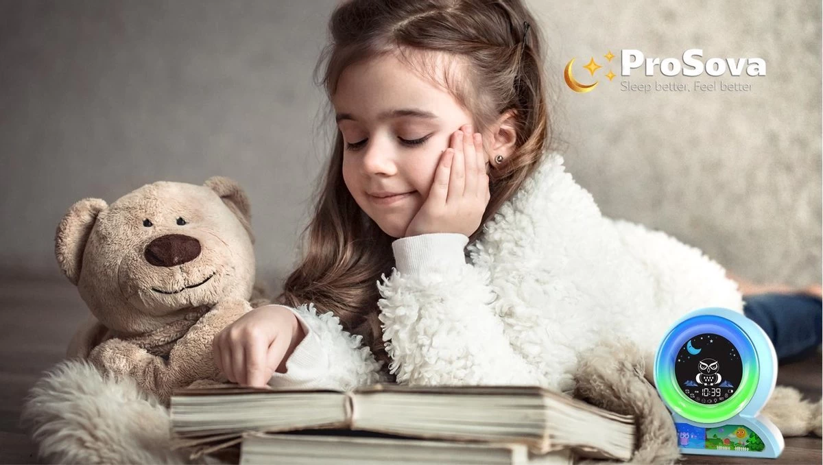 ProSova Slaaptrainer Voor Kinderen - Nieuw Model 2022 - Kinderwekker - Wake Up Light - Nachtlamp - Blauw - + Gratis (E)-Slaapboek - Afbeelding 12