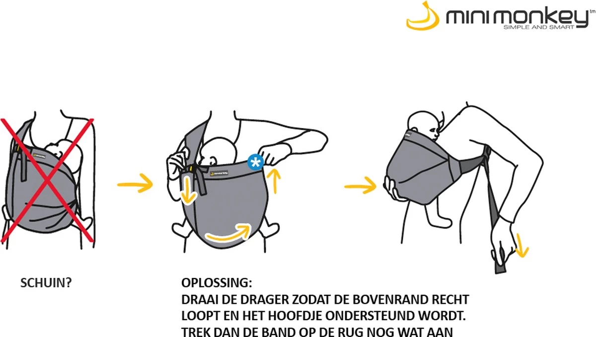 Minimonkey Mini Sling Draagzak - Zwart - Afbeelding 9