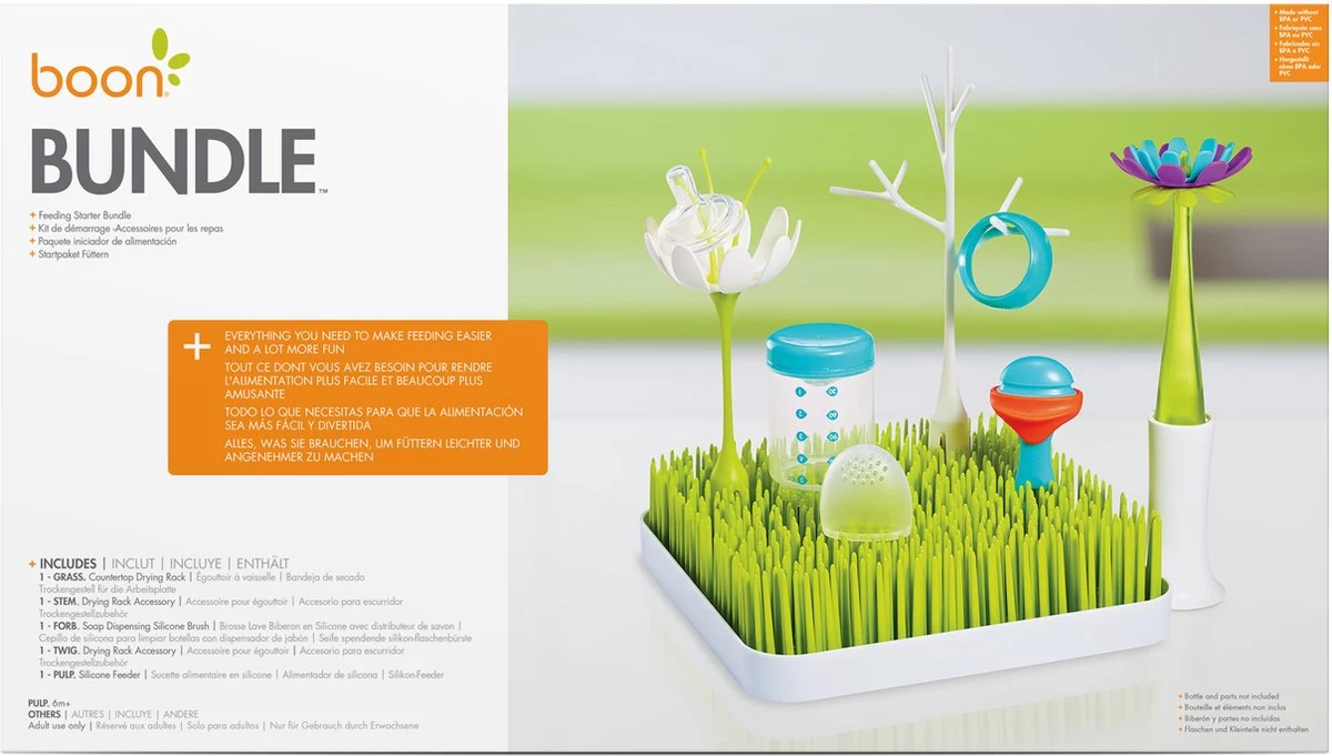 BOON Bundle Starterspakket Onderhoud Babyvoedingsartikelen - Flessenrek Met Accessoires - Afbeelding 2