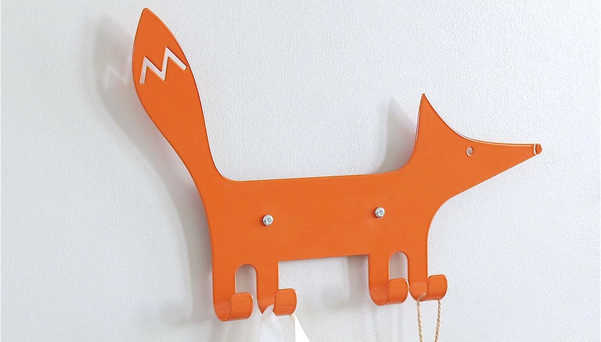 Metalen Kinderkapstok Vos Oranje Bos Marnelly - Afbeelding 6