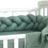 MamaLoes Amy Pure Stonegreen 210 Cm Braided Bedbumper 80122