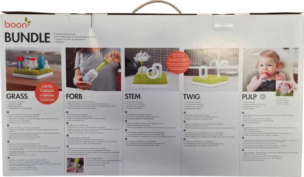 BOON Bundle Starterspakket Onderhoud Babyvoedingsartikelen - Flessenrek Met Accessoires - Afbeelding 4
