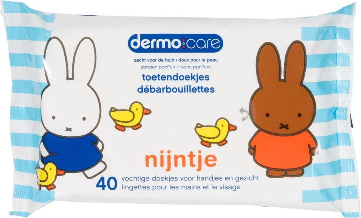 Dermo Care Nijntje Toetendoekjes – Roze – 10 X 40 Stuks - Afbeelding 2