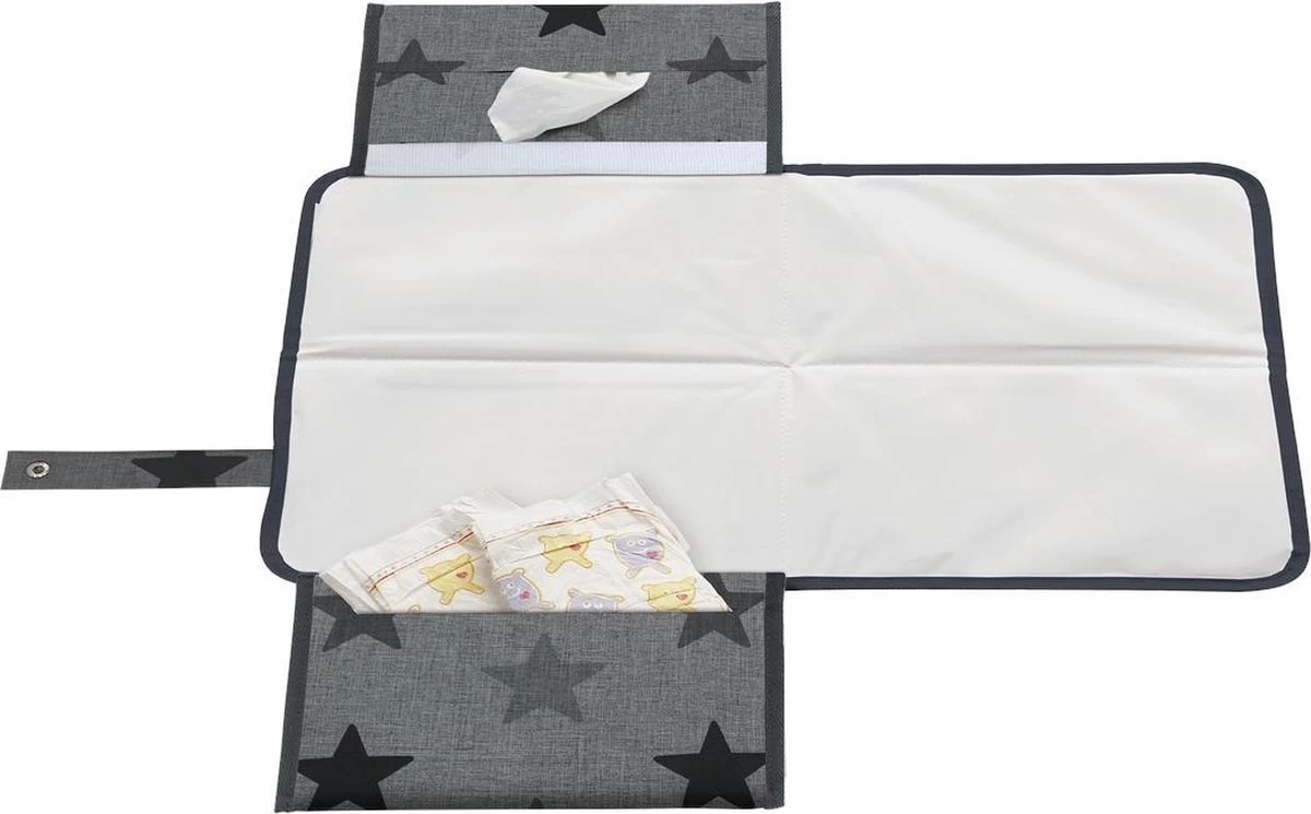 Dooky 3 In 1 Changing Pack Verschonings Matje Grey Stars
