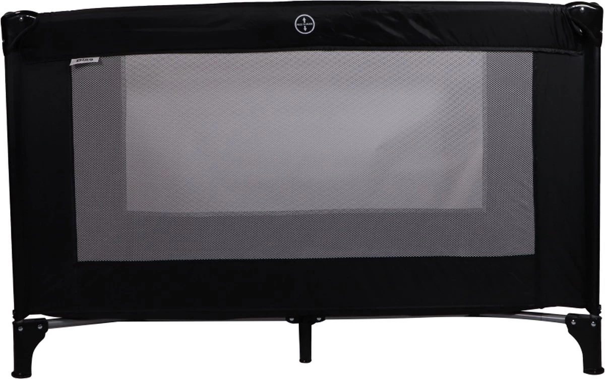 Ding Campingbedje - Zwart - 120x60 Cm - Reisbedje Inclusief Bodemmatrasje - Afbeelding 6