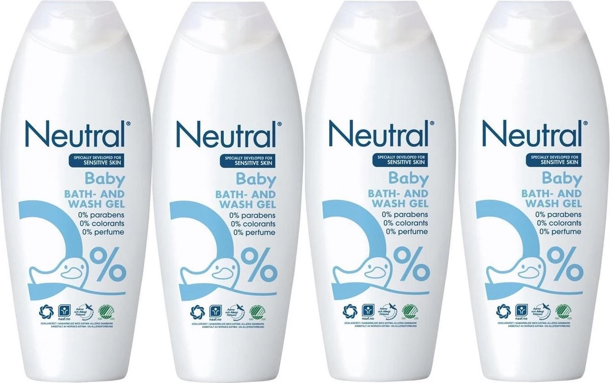 Neutral Baby Wasgel - 4 X 250 Ml Voordeelverpakking