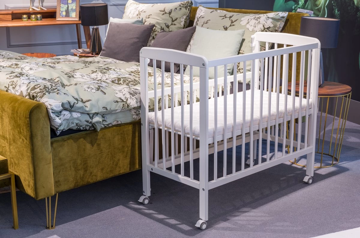 Wieg - Co-sleeper XL - 2 In 1 - 90 X 45 Cm - Incl. Matras - Massief Beukenhout – Nino - Fillikid - Afbeelding 8