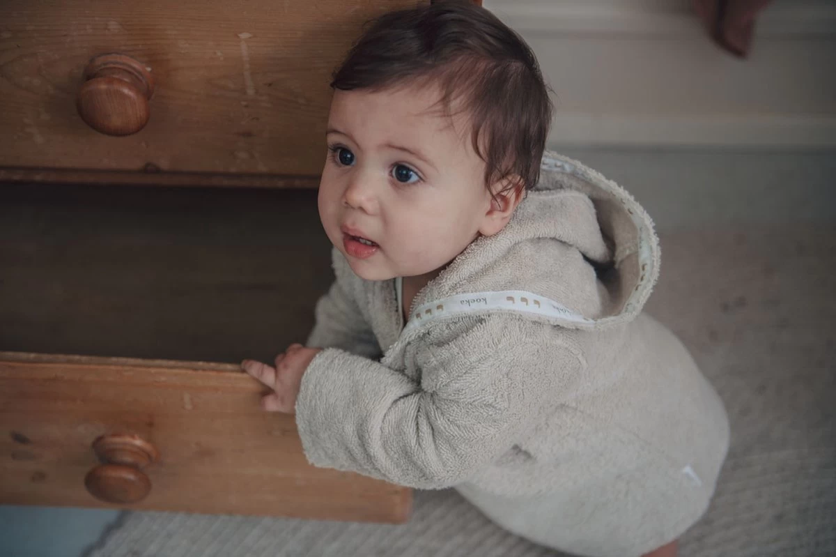 Koeka Baby Badjas Dijon Daily - 62/68 - Zand - Afbeelding 5