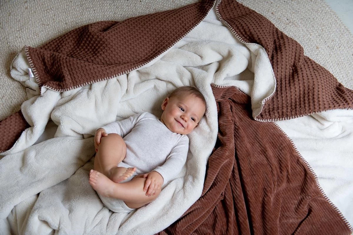 Koeka Baby Dekentje Wieg Teddy Vik - Bruin - 75x100cm - Afbeelding 10