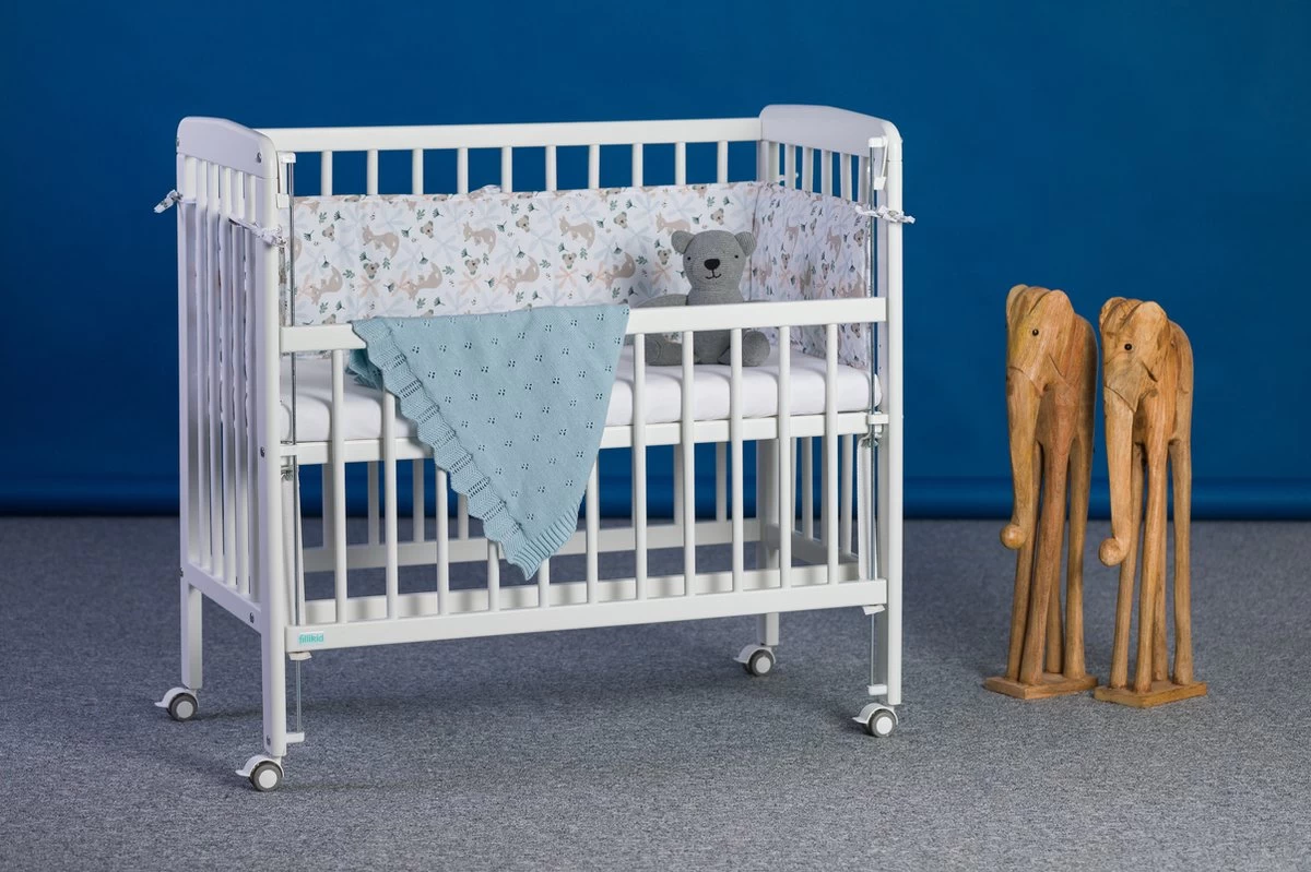 Wieg - Co-sleeper XL - 2 In 1 - 90 X 45 Cm - Incl. Matras - Massief Beukenhout – Nino - Fillikid