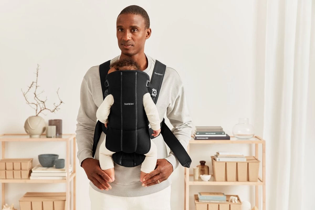 BabyBjörn Draagzak Mini - Cotton - Zwart - Afbeelding 3