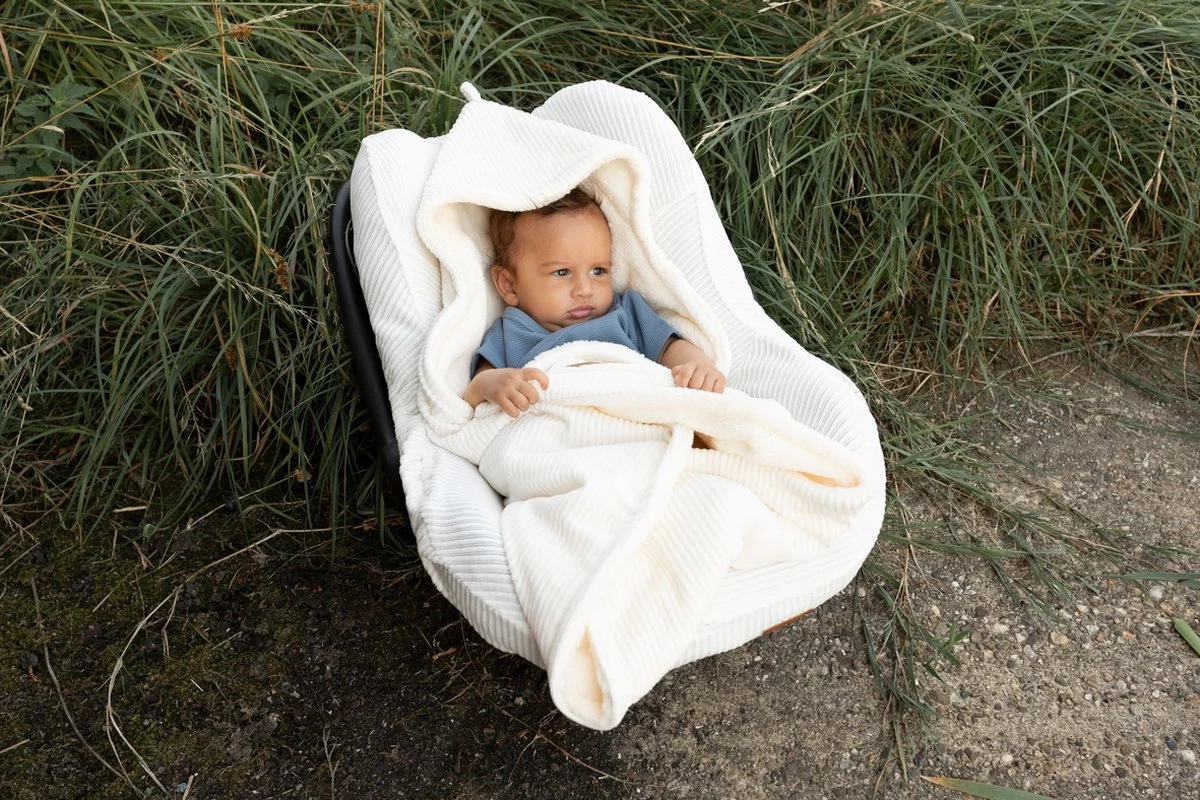 Baby's Only Wikkeldeken - Omslagdoek Baby Sense - Teddy Voering - Vintage Blue - 75x75 Cm - Geschikt Voor Drie- En Vijfpuntsgordel - Afbeelding 8