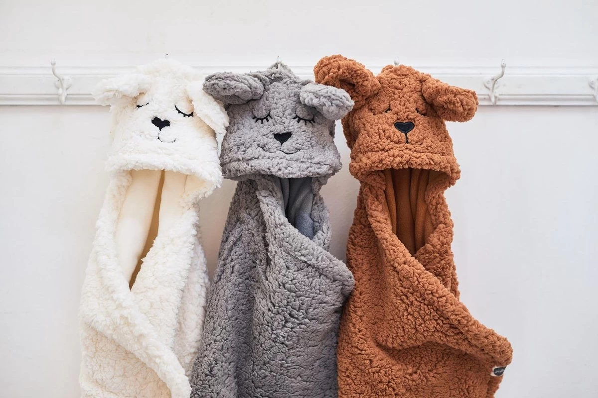 Jollein Wikkeldeken Bunny 100x105cm - Off-White - Afbeelding 5