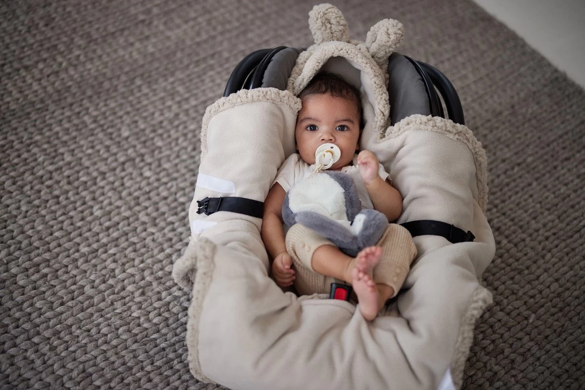 Jollein Wikkeldeken Bunny 100x105cm - Off-White - Afbeelding 20